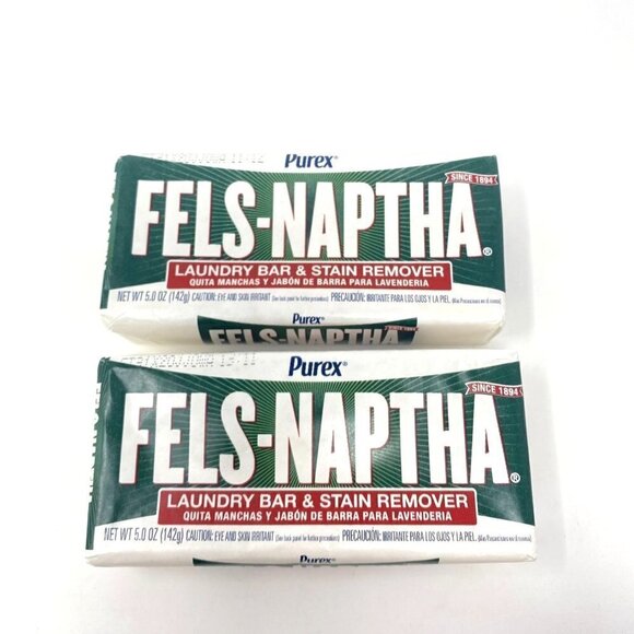 2-Pack Purex Fels-Naptha Bar 5 oz Soap Laundry Stain Fighting Cleaner - Picture 1 of 5